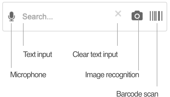 screen grab of the search box design