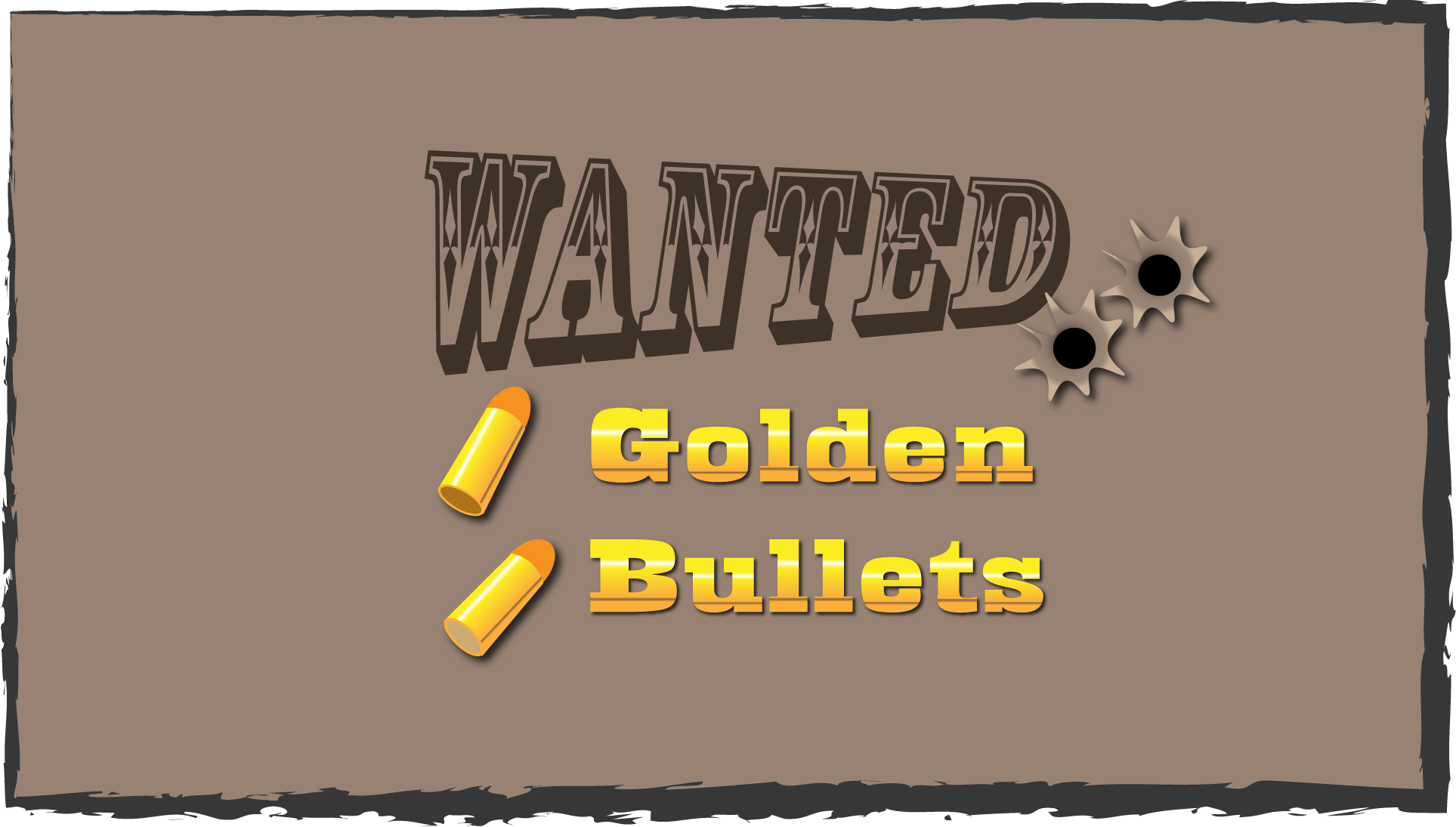 Wanted - golden bullets western poster